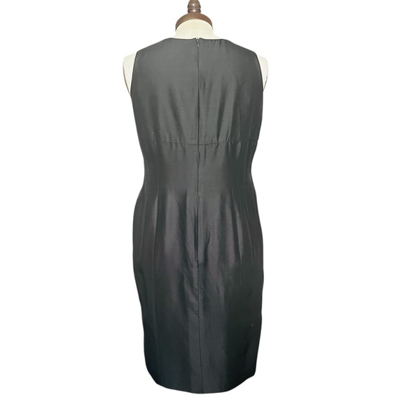 VTG Escada Elements Raw Silk Shift Dress BLK SZ 42/M Classic Chic Minimalist 90s - Picture 2 of 16